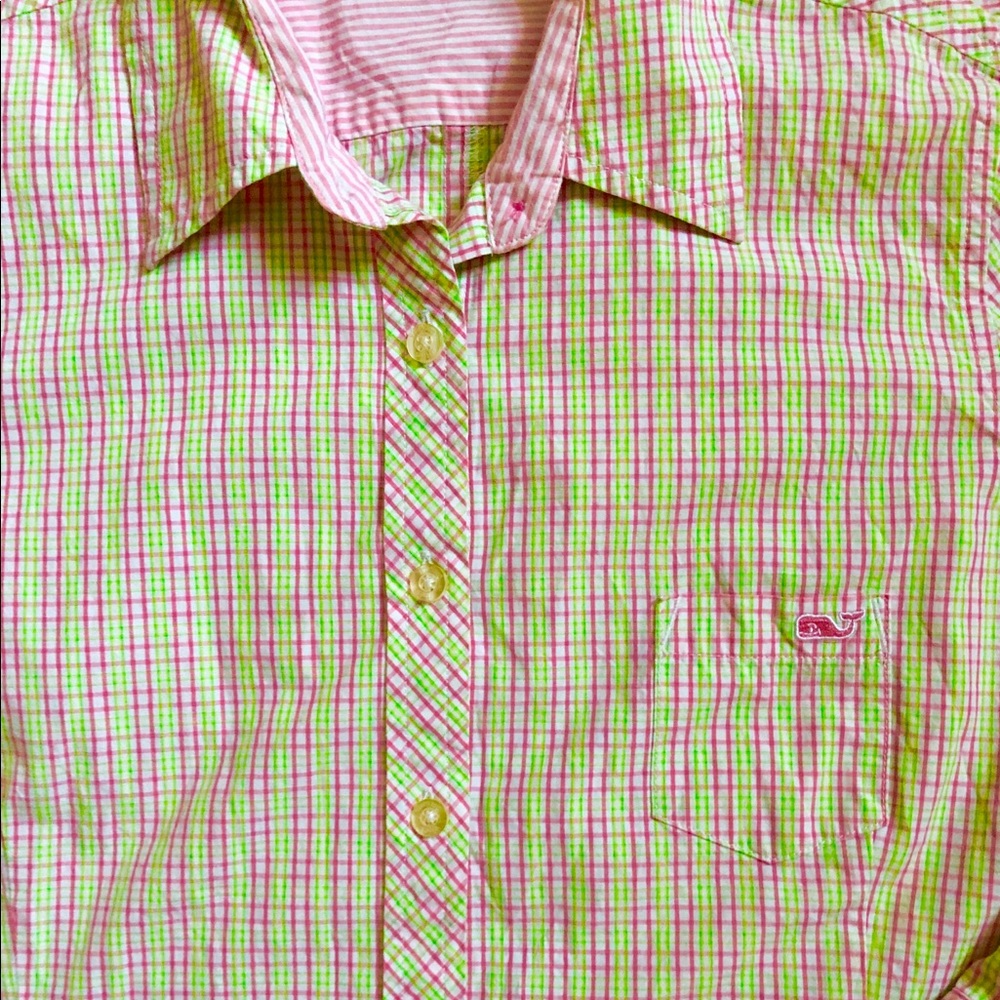 Vineyard Vines Button Down Shirt 3/4 Sleeves Women - Picture 6 of 8